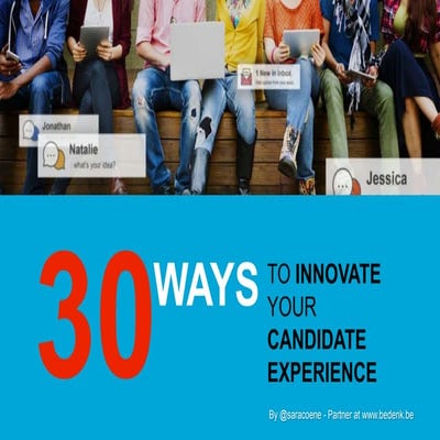 30 ways to innovate your candidate experience