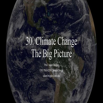 30. Climate Change: The Big Picture