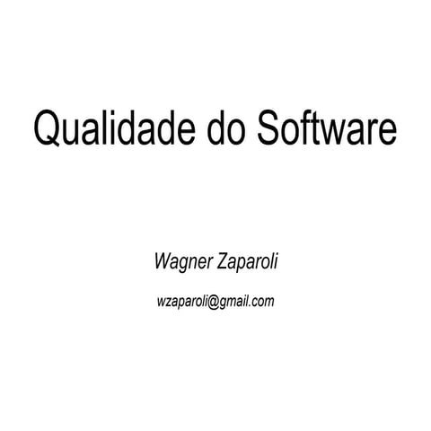 Qualidade do Software