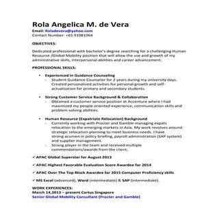 Rola Angelica De Vera-CV