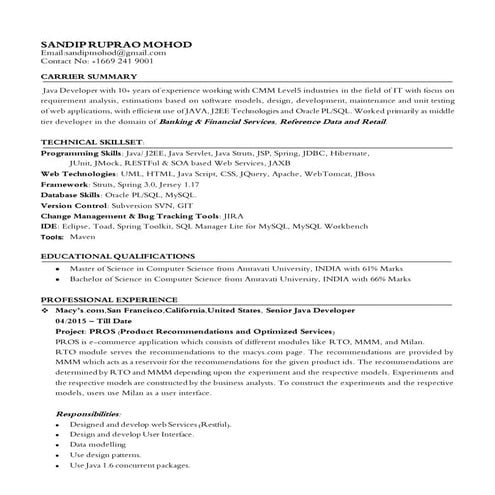 Resume_Sandip_Mohod_Java_9_plus_years_exp