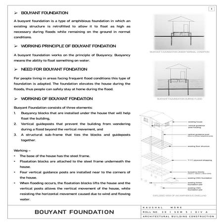 BUOYANT FOUNDATION REPORT