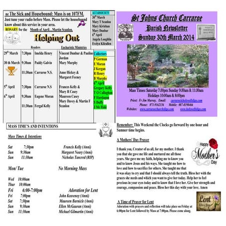 30 March 2014 Newsletter