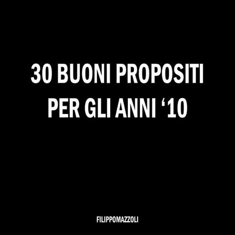 30 Buoni Propositi