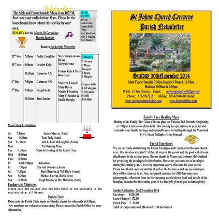 30 November 2014 (Newsletter)