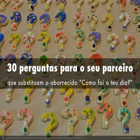 30 perguntas para o seu parceiro
