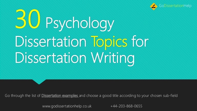 Dissertation psychology examples picture