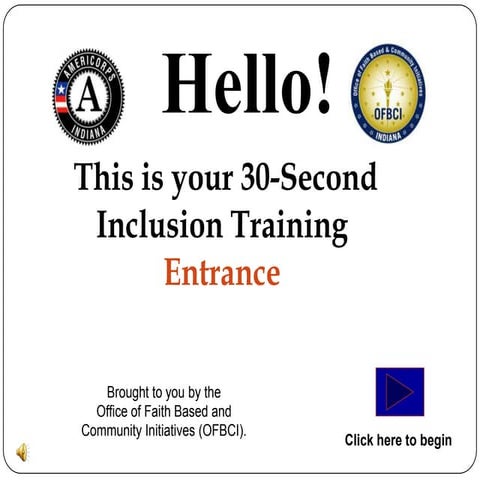 30 sec inclusion training - Entrance