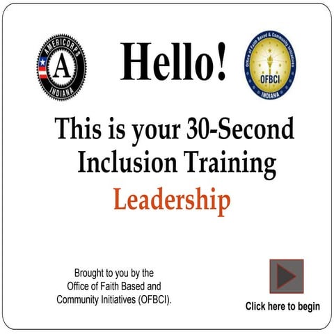 30 sec inclusion training - Leadership