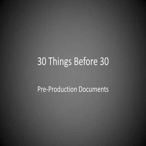 30 tb30 pre production documents