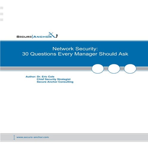 Dr. Eric Cole - 30 Things Every Manager Should Know