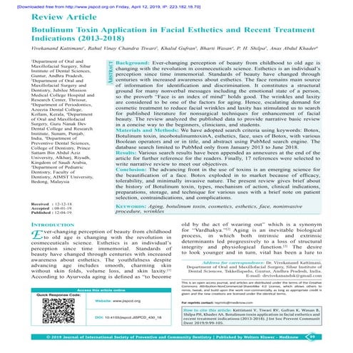Botox face | PDF