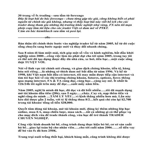 30 trang về fx trading