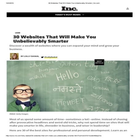 30 websites that will make you unbelievably smarter   inc