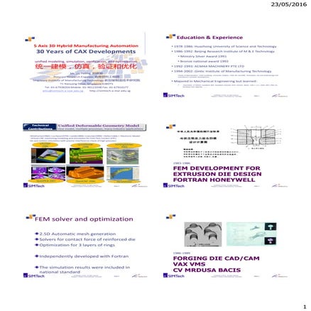 30 years of cax developments