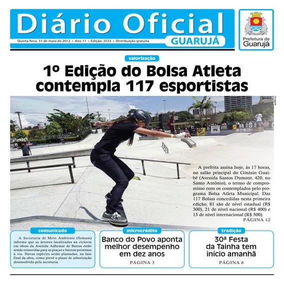 Diário Oficial de Guarujá - 31-05-12