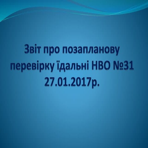 Звіт НВО№31