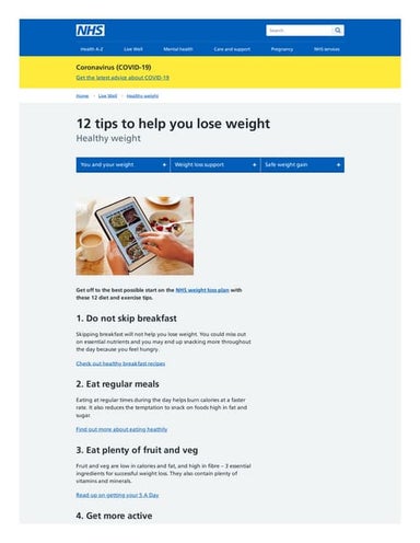 12 tips to help you lose weight