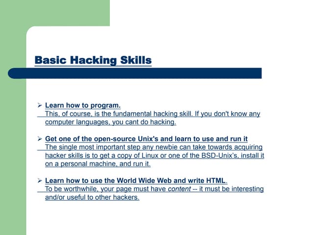 HACKING DESCRIBE IN DETAIL FOR UNIVERSITY PROJECT