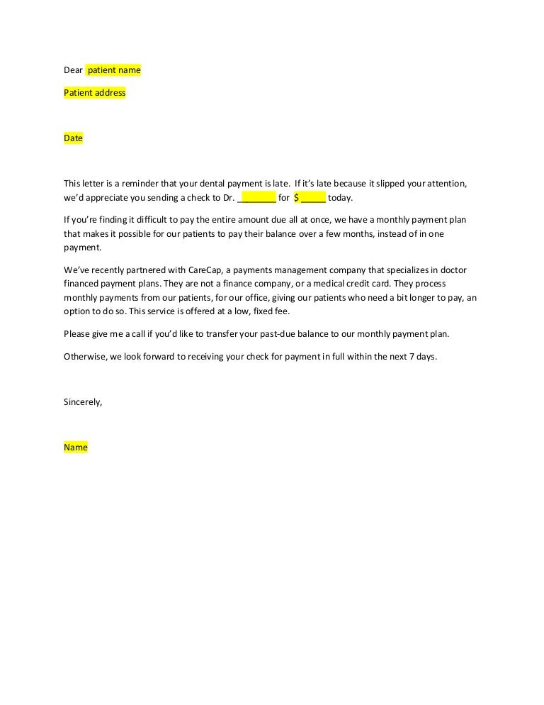 carecap 31 89 day past due payment letter past due bill letter