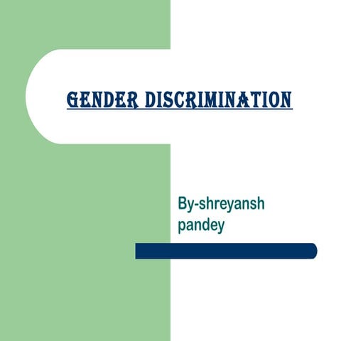31   gender discrimination