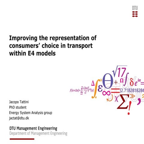 Modelling transport modal shift in TIMES models through elasticities of ...