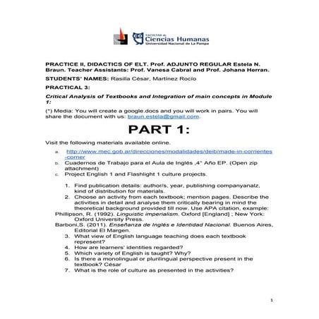 Practical 3 - Part 1 | PDF
