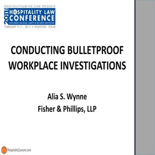 Conducting Bulletproof Workplace In...