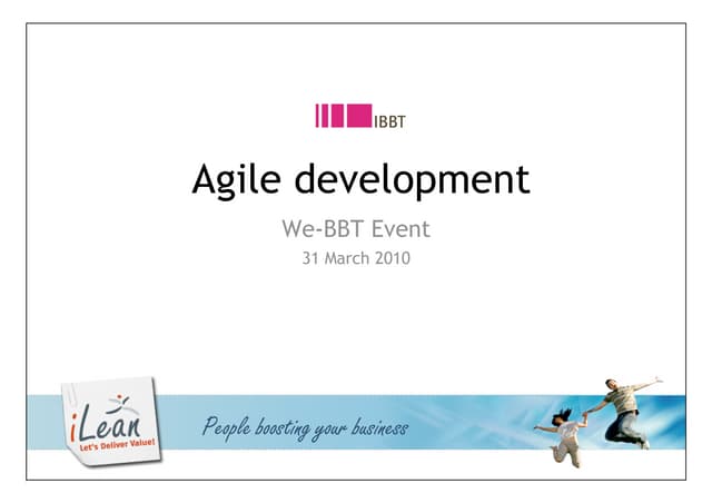 31032010 we bbt workshop agiledevelopment