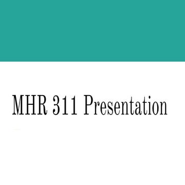 MHR 311-Presentation