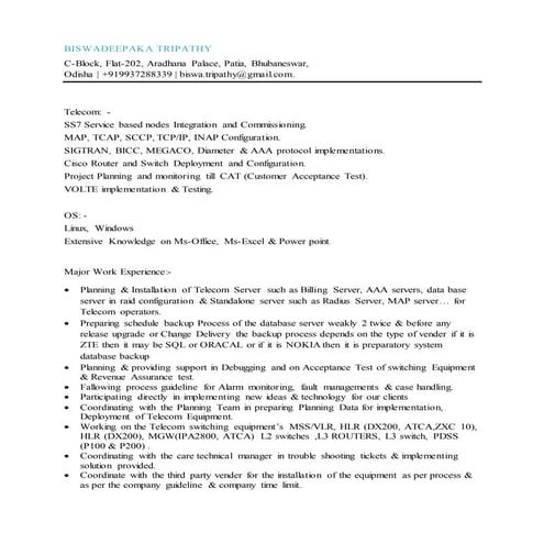 Biswadeepaka Tripathy my new CV