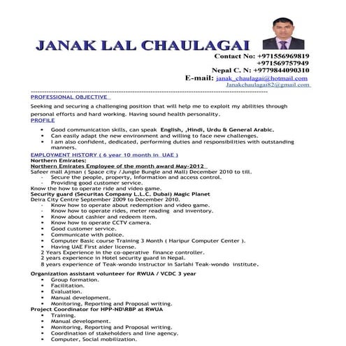 Janak CV
