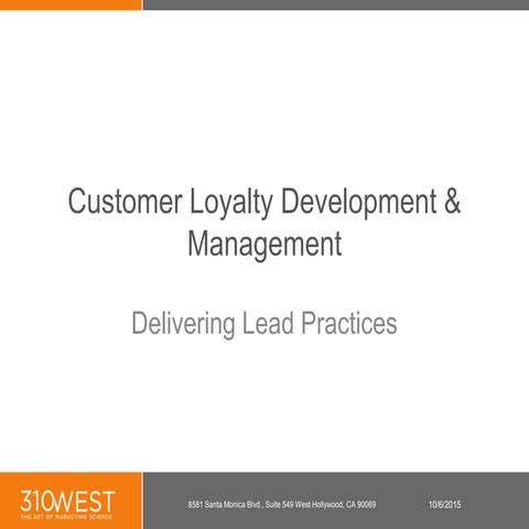 310WEST The Art of Marketing Science™