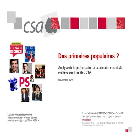 Bilan de la participation et du vote à la primaire socialiste