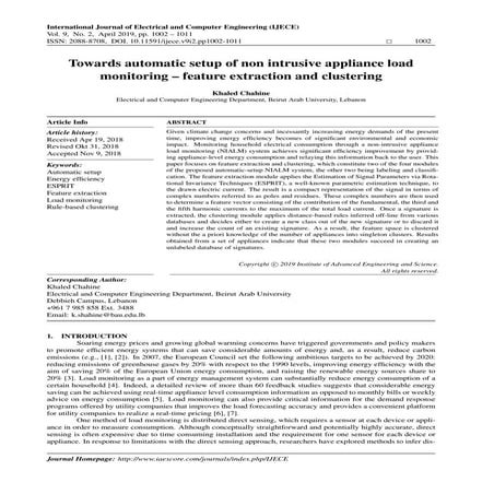 Towards automatic setup of non intrusive appliance load monitoring – feature ...