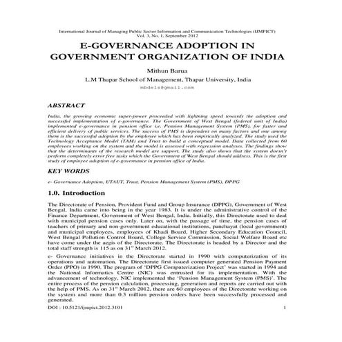FACTORS AFFECTING E-GOVERNMENT ADOPTION IN THE DEMOCRATIC REPUBLIC OF ...