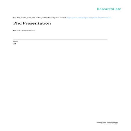 Phd Presentation