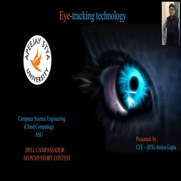 EYE TRACKING TECHNOLOGY | PPTX