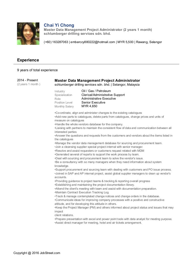 Chai Yi Chong Resume