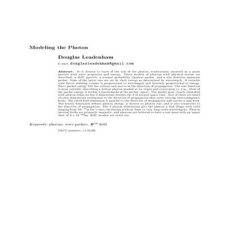 PhotonModel