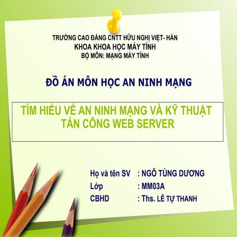 An Ninh Mạng Và Kỹ Thuật Tấn Công Web Server 