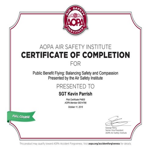 AOPA Public Benefit Flying Balancing Safety and Compassion | PDF
