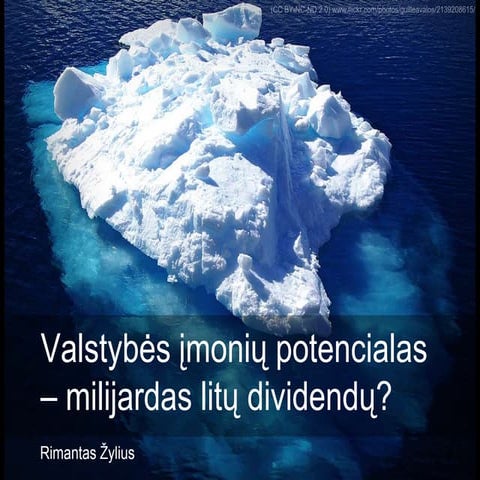 Valstybės įmonių potencialas - milijardas litų dividendų? Rimantas Žylius