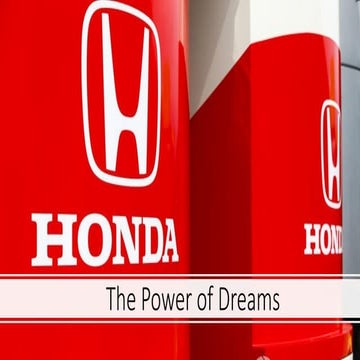 Honda Car Branding, The power of dreams 