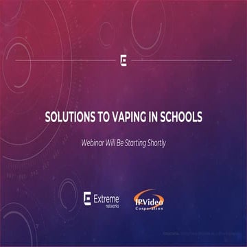 Teenage Vaping is on the Rise: Vape Sensor Solutions SlideShare