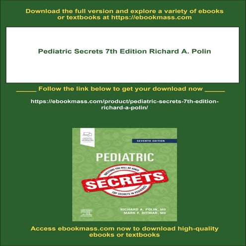 Pediatric Secrets 7th Edition Richard A. Polin | PDF