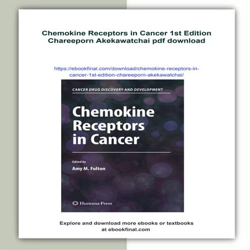 Chemokine Receptors in Cancer 1st Edition Chareeporn Akekawatchai | PDF