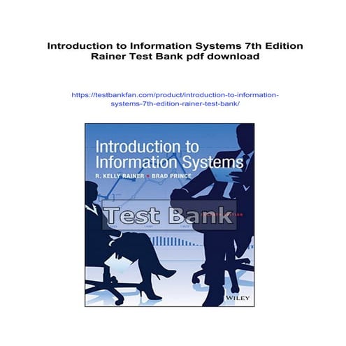 Introduction to Information Systems 7th Edition Rainer Test Bank | PDF