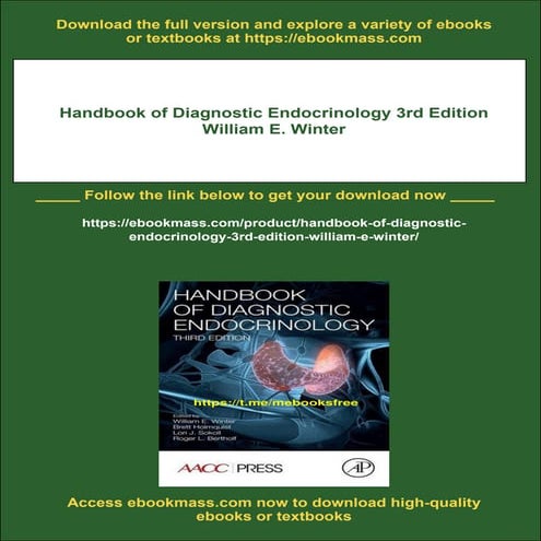 Handbook of Diagnostic Endocrinology 3rd Edition William E. Winter