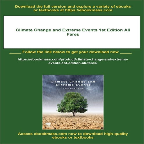 Climate Change and Extreme Events 1st Edition Ali Fares